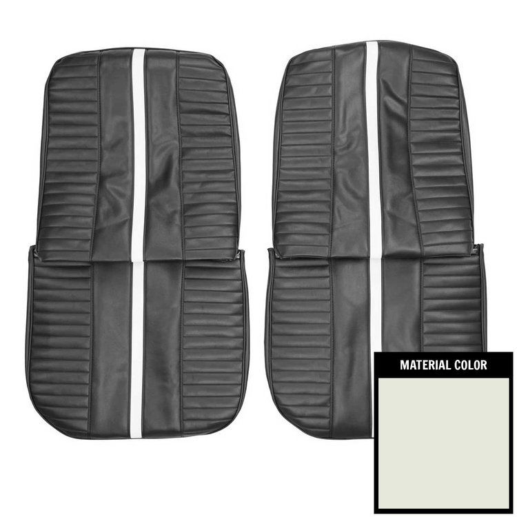 67XS37U Front Bucket Seat Cover for 1967 Chevrolet Nova SS White