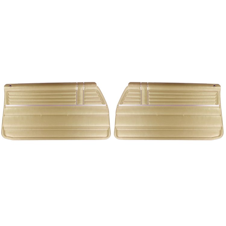 68AD46-P Front Door Panels for 1968 Chevrolet Chevelle, Platinum Pre-Assembled Ivy Gold