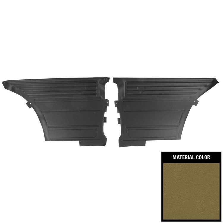 68AD46C Rear Door Panels for 1968 Chevrolet Chevelle, Hardtop Platinum Edition Ivy Gold