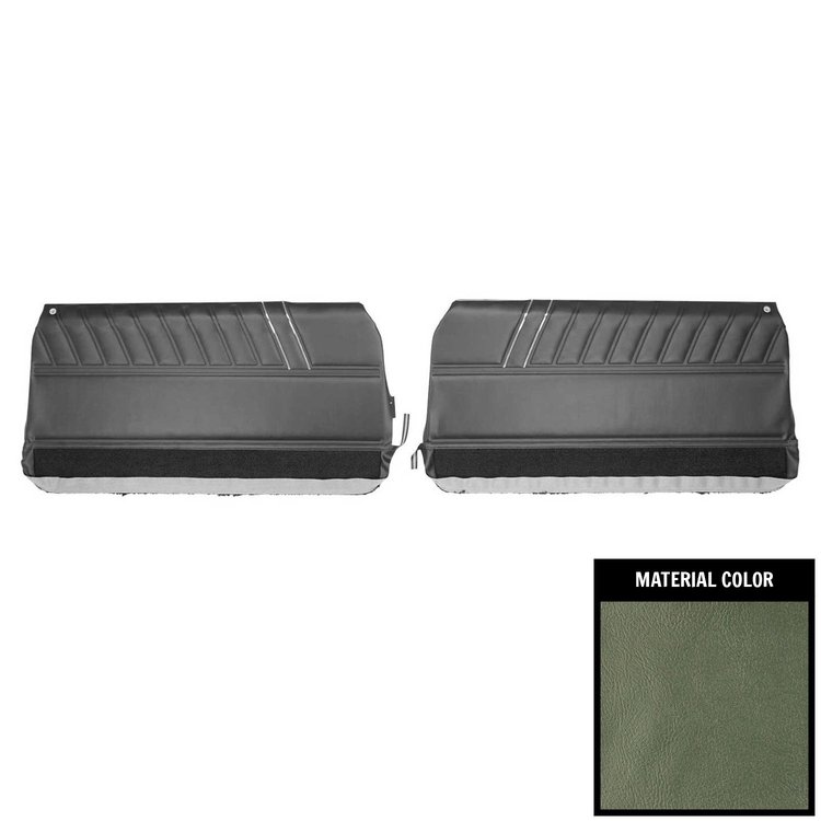 68BD02-P Front Door Panels for 1968 Chevrolet Impala SS Pre-Assembled Light Aqua