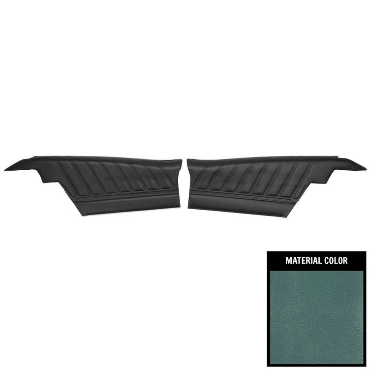 68BD12C-P Rear Door Panels for 1968 Chevrolet Impala Hardtop Pre-Assembled Light Blue