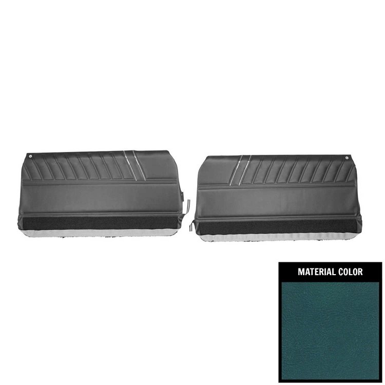 68BD17-P Front Door Panels for 1968 Chevrolet Impala SS. Pre-Assembled Medium Blue