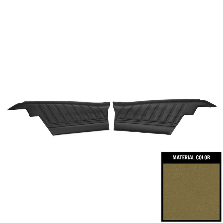68BD46C-P Rear Door Panels for 1968 Chevrolet Impala Hardtop Pre-Assembled Ivy Gold