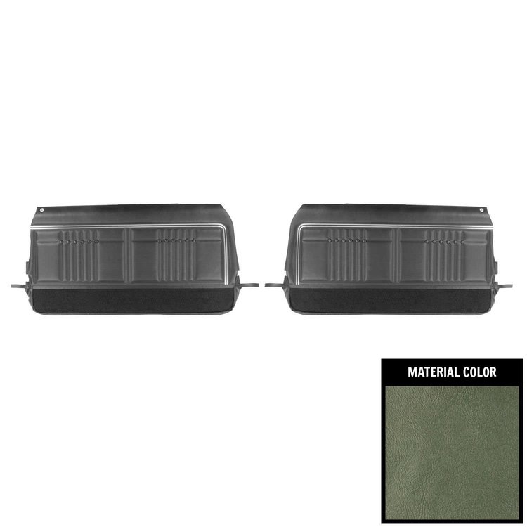 68BDN02-P Front Door Panels for 1968 Chevrolet Impala Custom Pre-Assembled Light Aqua