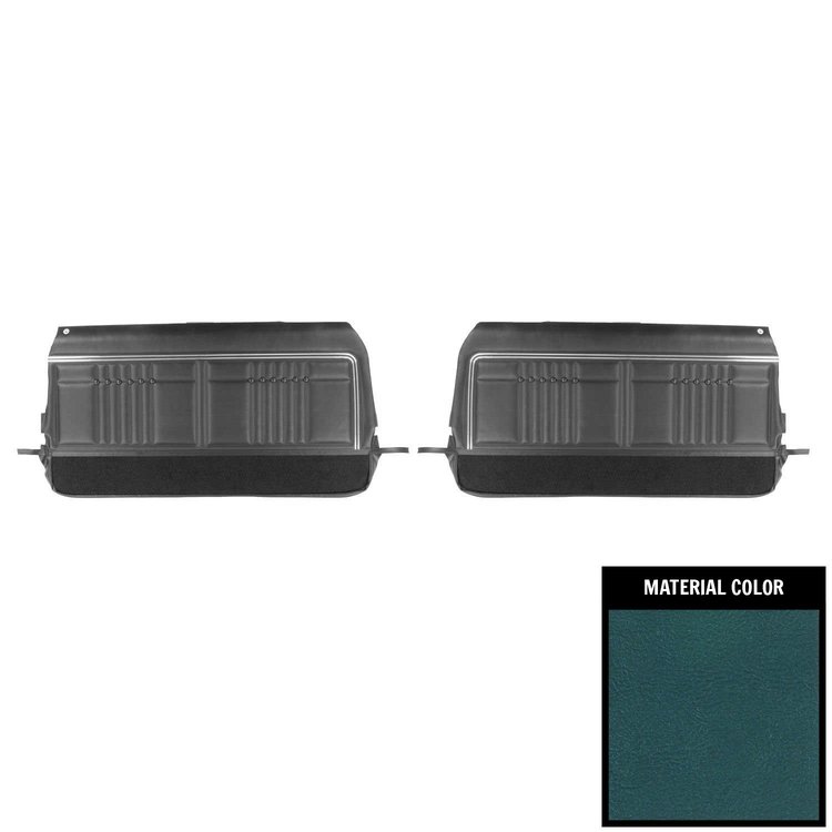 68BDN17-P Front Door Panels for 1968 Chevrolet Impala Custom Pre-Assembled Medium Blue