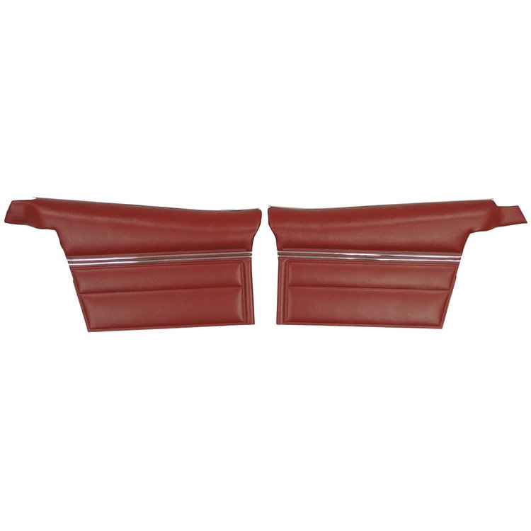 68BDN30V-P Rear Door Panels for 1968 Chevrolet Impala Custom Convertible Pre-Assembled Red