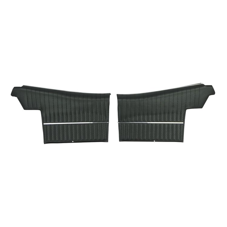 68CD10V-P Rear Door Panels for 1968-1969 Cutlass Holiday "S" Convertible Pre-Assembled Black
