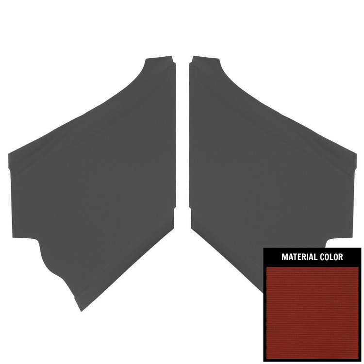 68CHB103R Ribbed Earmuff Boards for 1968-1972 Chevrolet El Camino Red