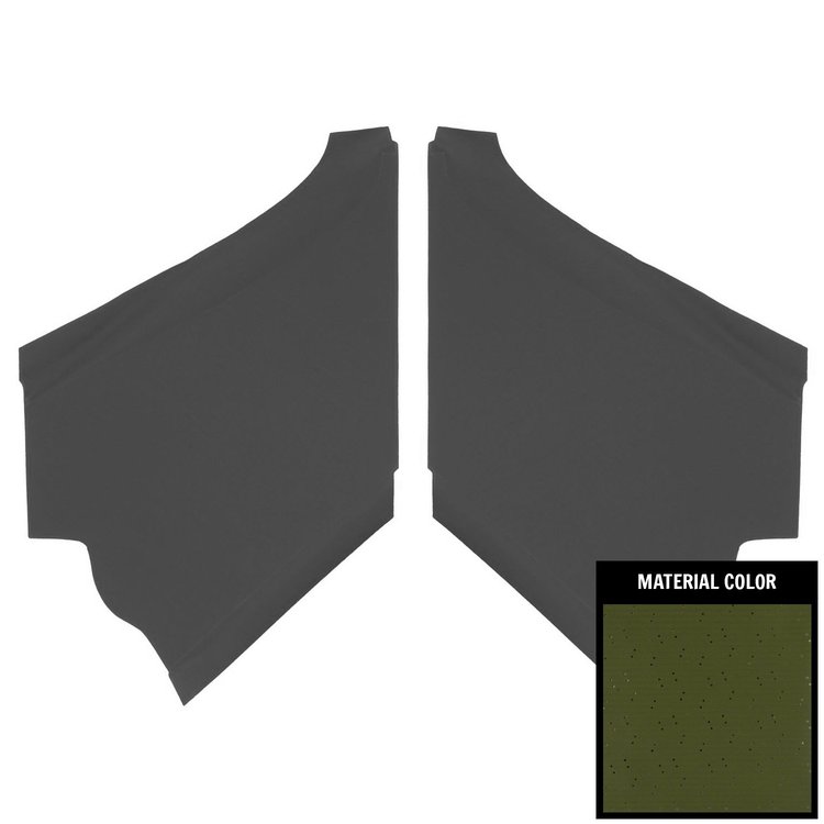 68CHB109B Earmuff Boards for 1968-1972 Chevrolet El Camino Dk Green Perforated Vinyl CoveRed