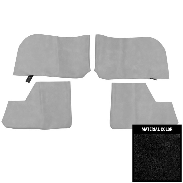 68CR10 Rear Arm Rest Covers for 1968 Oldsmobile Cutlass Convertible Black