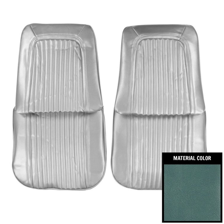 68CS12U-1 Front Bucket Seat Covers for 1968 Oldsmobile Cutlass Supreme Light Blue