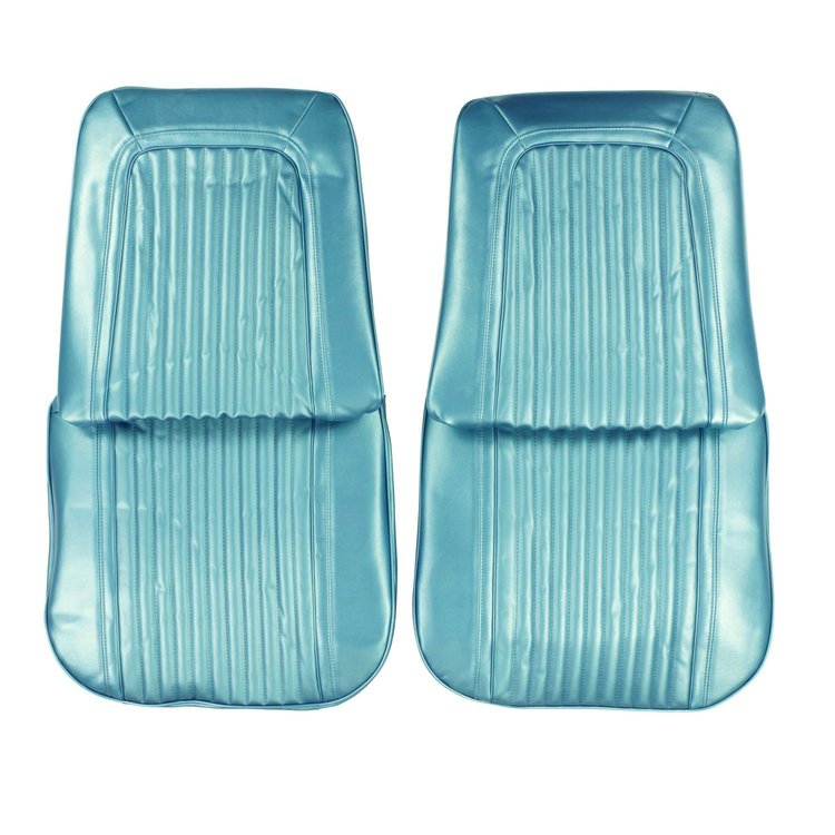 68CS14U-1 Front Bucket Seat Covers for 1968 Oldsmobile Cutlass Supreme Bright Blue