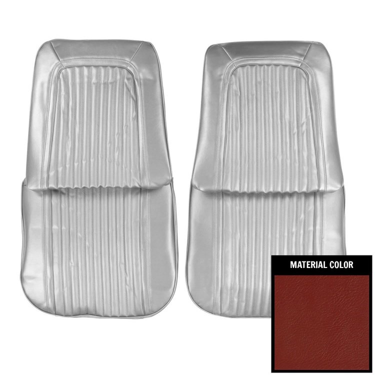 68CS30U-1 Front Bucket Seat Covers for 1968 Oldsmobile Cutlass Supreme Red