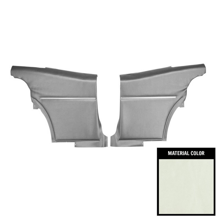 68DD28C-P Rear Door Panels for 1969 Chevrolet Camaro Hardtop Deluxe Pre-Assembled Pearl