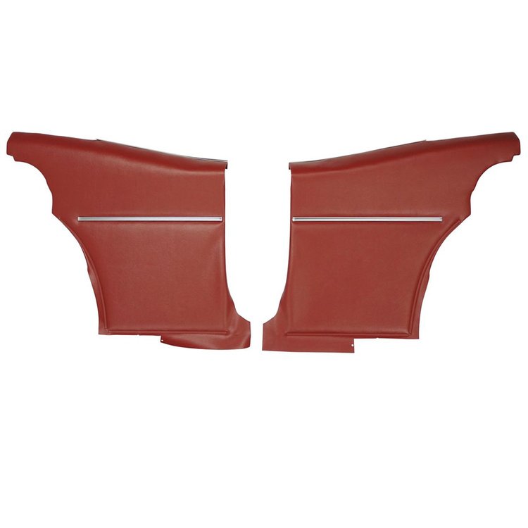 68DD30C-P Rear Door Panels for 1968-1969 Chevrolet Camaro Hardtop Deluxe Pre-Assembled Red