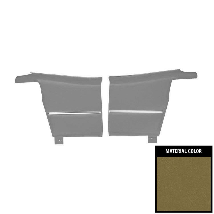 68DD46V-P Rear Door Panels for 1968 Chevrolet Camaro Convertible Deluxe Ivy Gold