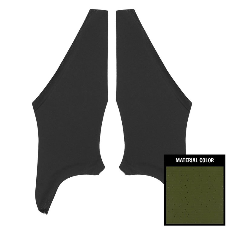 68GHB109B Ribbed Vinyl CoveRed, Earmuff Boards for 1968-1972 Pontiac GTO Dark Green