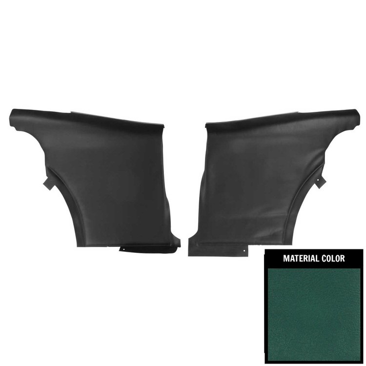 68HD04C-P Rear Door Panels for 1968 Pontiac Firebird Hardtop Deluxe Pre-Assembled Dark Aqua
