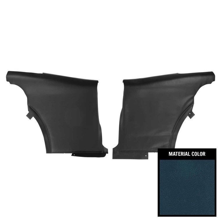 68HD16C-P Rear Door Panels for 1969 Firebird Covertible Deluxe Pre-Assembled Dark Blue