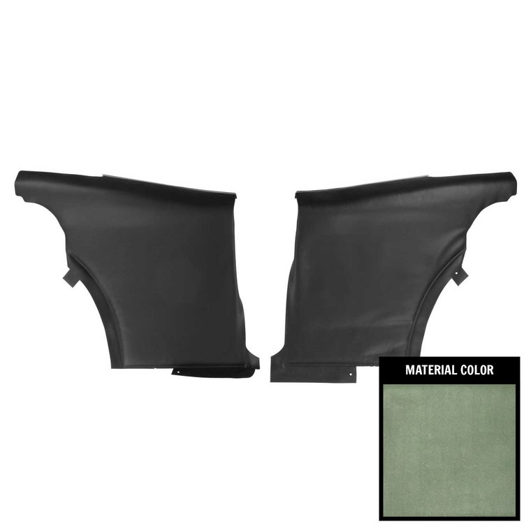 68HD24C-P Rear Door Panels for 1969 Firebird Hardtop Deluxe Pre-Assembled Dark Green