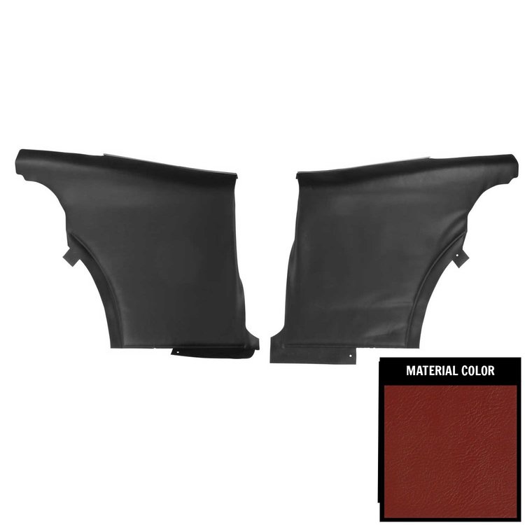 68HD30C-P Rear Door Panels for 1968-1969 Pontiac Firebird Hardtop Deluxe Pre-Assembled Red