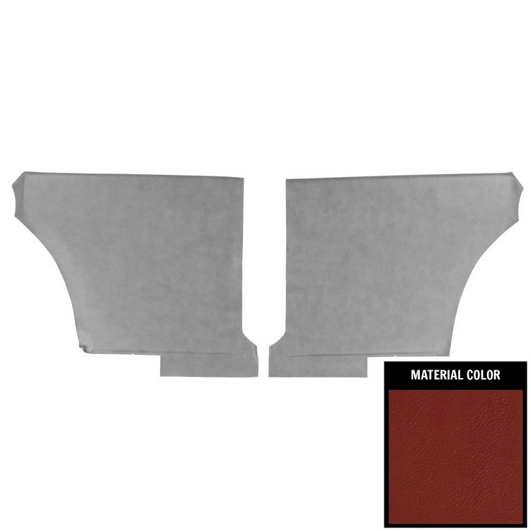68HD30C Rear Door Panels for 1968-1969 Pontiac Firebird Hardtop Deluxe Red