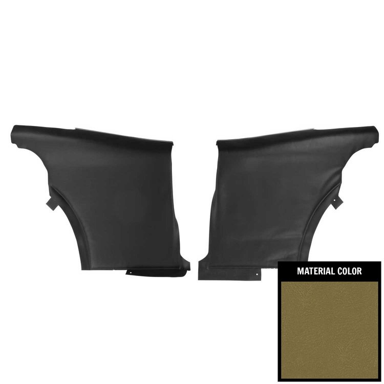 68HD46C-P Rear Door Panels for 1968 Firebird Hardtop Deluxe Pre-Assembled Ivy Gold