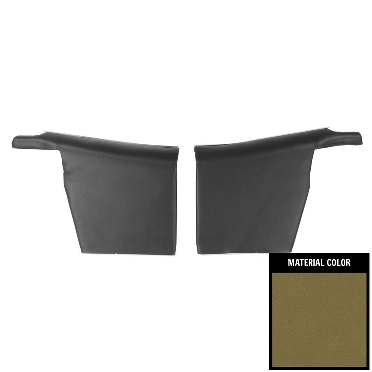 68HD46V-P Rear Door Panels for 1968 Firebird Covertible Deluxe Pre-Assembled Ivy Gold