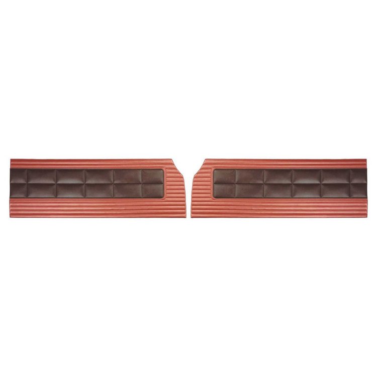 68KDRD805 Front Door Panels for 1968 Plymouth Roadrunner Custom Decor Red/Maroon