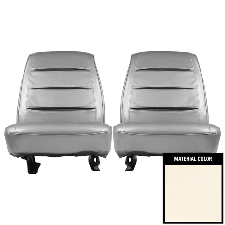 WHITE PRL FRONT SEAT CVRS