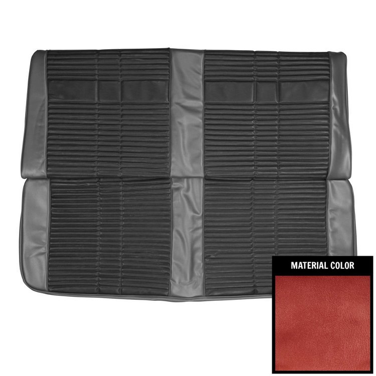 68KSRD809C Rear Bench Seat Cover for 1968 Roadrunner/Satellite Hardtop Custom Metallic Red