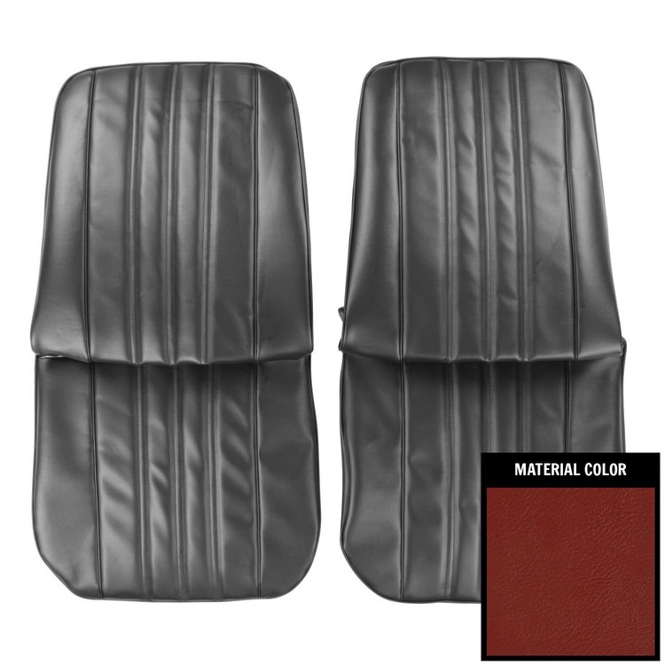 68XS30U-1 Front Bucket Seat Covers for 1968 Chevrolet Nova SS/Custom Red