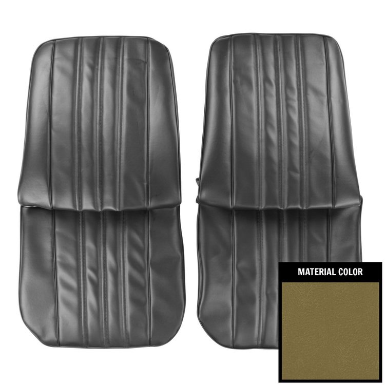 68XS46U-1 Front Bucket Seat Covers for 1968 Chevrolet Nova SS/Custom Ivy Gold
