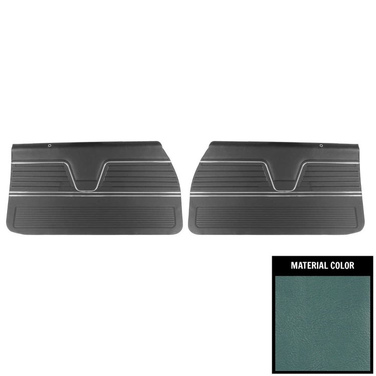 69AD12-P Pre-Assembled Front Door Panels for 1969 Chevelle, Platinum Edition Light Blue