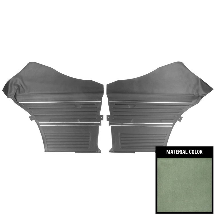 69AD24C Rear Door Panels for 1969 Chevrolet Chevelle, Hardtop Platinum Edition Dark Green