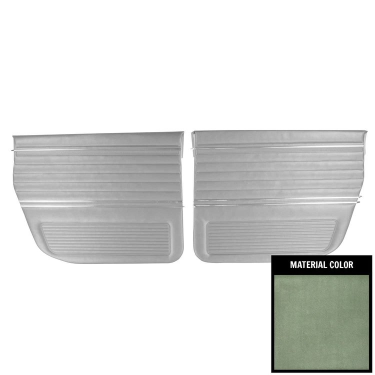69AD4D24S Rear Door Panels for 1969 Chevrolet Malibu 4 Door Sedan Green