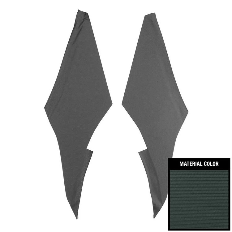 69AHB109R Ribbed Earmuff Boards for 1969 Chevrolet Chevelle, Dark Green