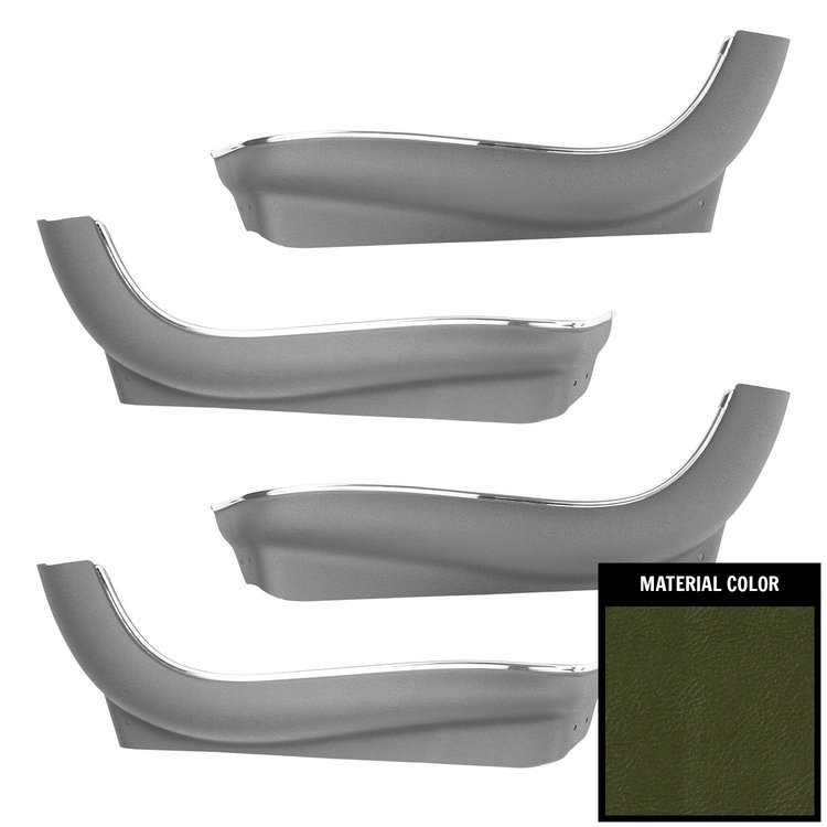 69ASBB24 Plastic Seat Skirts for 1966-1972 Chevelle,/GTO/Cutlass/Skylark/Impala/Nova Dark Green