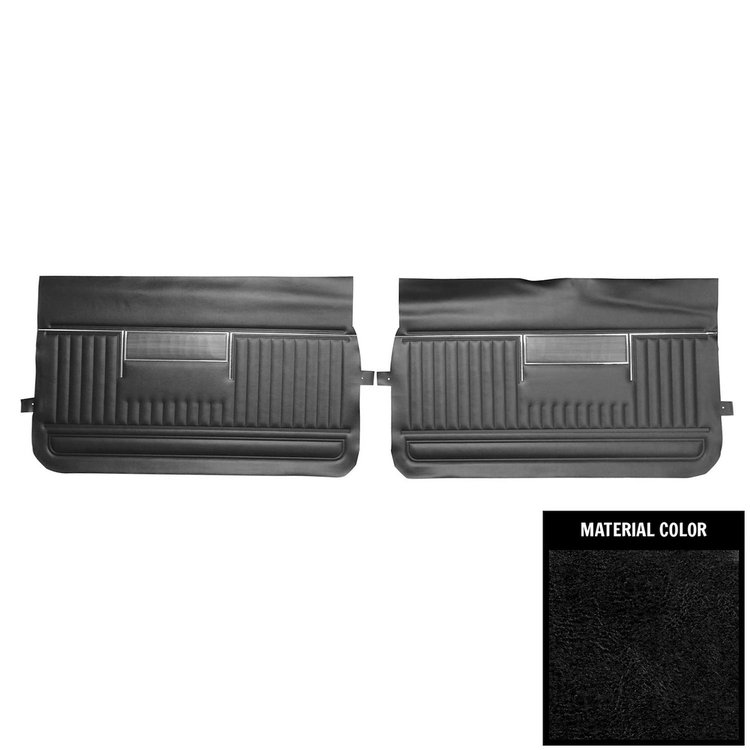 Front Door Panels for 1969 Chevrolet Impala/SS [Black]