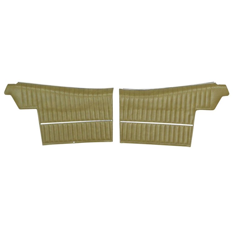 69CD06V-P Rear Door Panels for 1969 Cutlass Holiday/"S" Convertible Pre-Assembled Mustard Gold