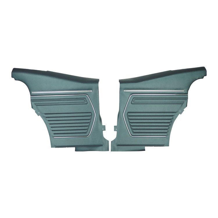 69FD16C-P Rear Door Panels for 1969 Camaro Hardtop Pre-Assembled Platinum Standard Dark Blue
