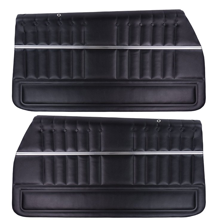 69GDLC10-P Front Door Panels for 1969 Pontiac LeMans Custom Pre-Assembled Black