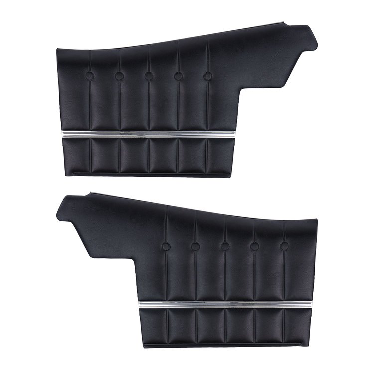 69GDLC10V-P Rear Door Panels for 1969 Pontiac LeMans Convertible Custom Pre-Assembled Black