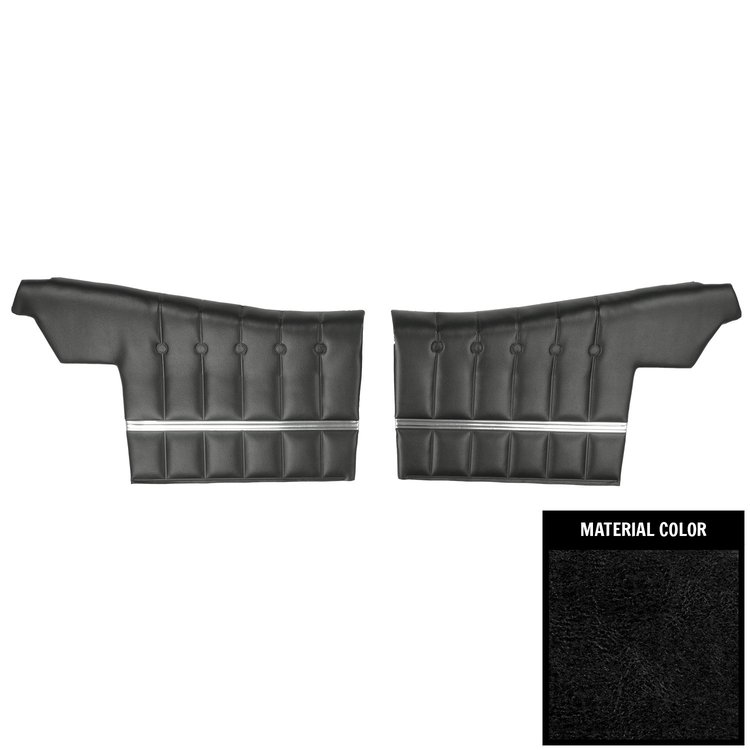 69GDLC12V-P Rear Door Panels for 1969 Pontiac LeMans Covertible Custom Pre-Assembled Light Blue
