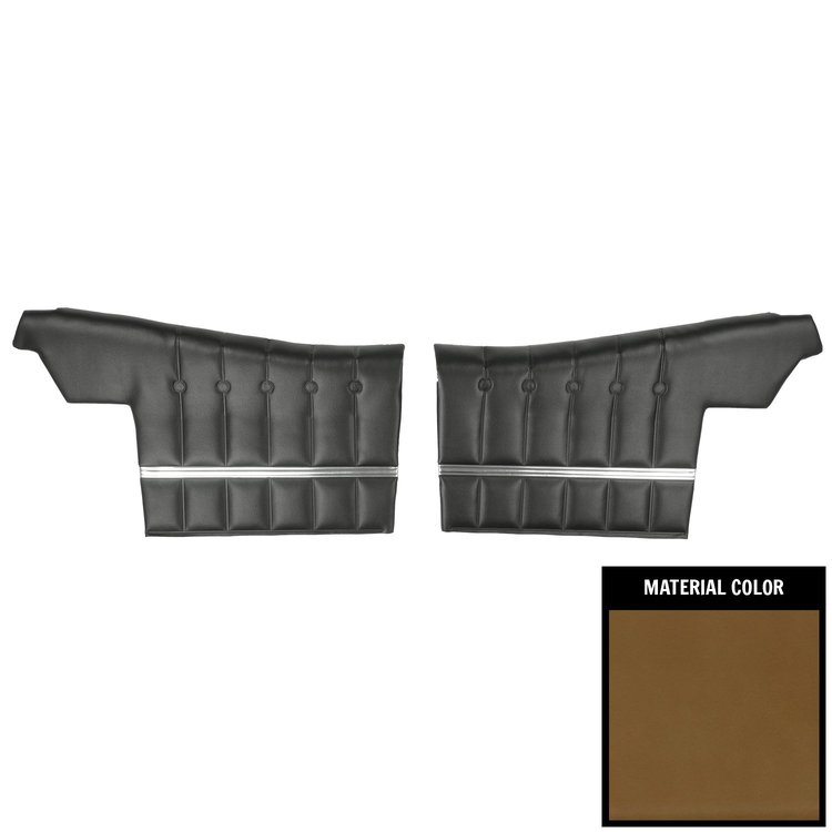 69GDLC35V-P Rear Door Panels for 1969 Pontiac LeMans Covertible Custom Pre-Assembled Saddle