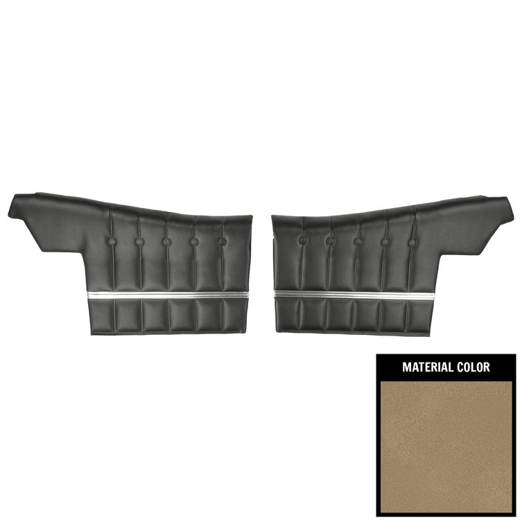 69GDLC41V-P Rear Door Panels for 1969 Pontiac LeMans Covertible Custom Pre-Assembled Sandalwood