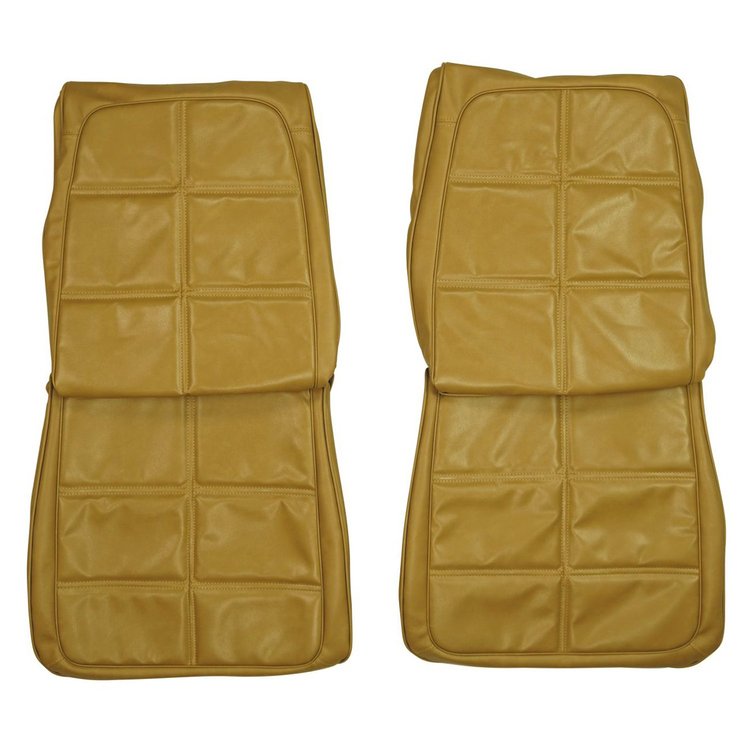 69KSA103U-L Leather Front Bucket Seat Covers for 1969 Dodge Charger/Daytona Saddle