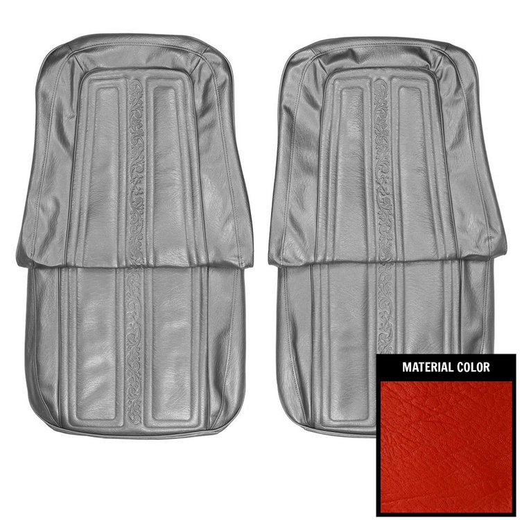 69TSZ02U Seville Front Bucket Seat Covers for 1969-1970 Chevrolet Truck Gray