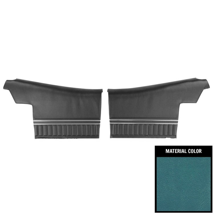 70AD14V-P Pre-Assembled Rear Door Panels for 1970 Chevelle, Convertible Platinum Bright Blue