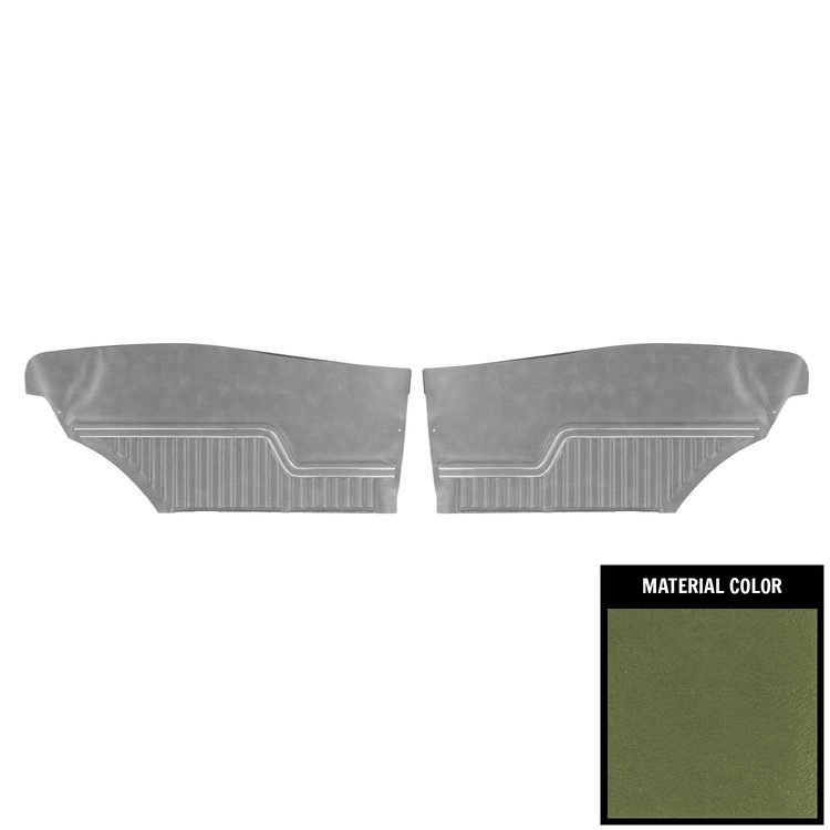 70AD19C Rear Door Panels for 1971 Chevrolet Chevelle, Hardtop Platinum Edition Jade Green